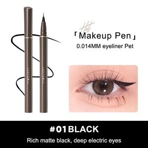 JudyDoll 01 Black Slim Liquid Eyeliner- ultra-fine tip, waterproof, beginner use